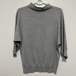 R Label Gray Dolman Sleeve Organic Cotton Cashmere Sweater Size XS